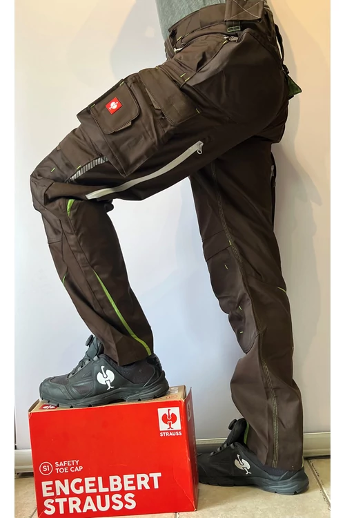 Engelbert Strauss Motion 2020 deréknadrág mogyoróbarna-zöld