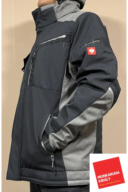 Engelbert Strauss Softshell Téli kabát grafit - cement